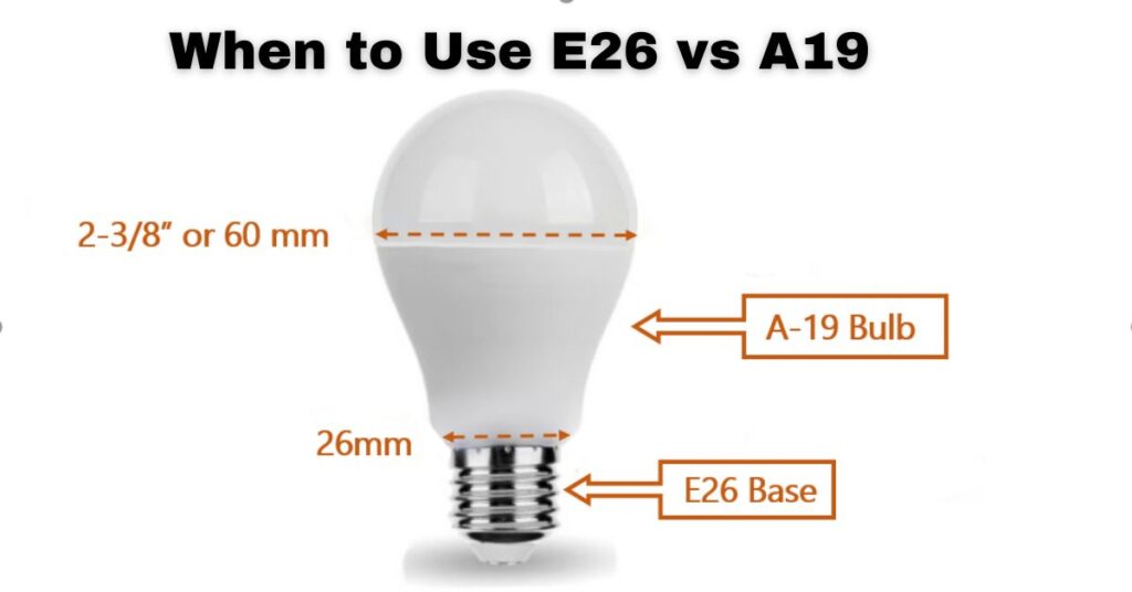 When to Use E26 vs A19