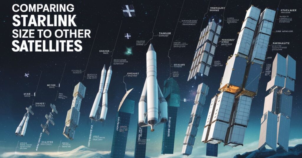 Comparing Starlink Size to Other Satellites